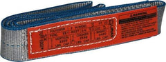 Lift-All - 3' Long x 2" Wide, 3,200 Lb Vertical Capacity, 1 Ply, Polyester Web Sling - 2,500 Lb Choker Capacity - Benchmark Tooling