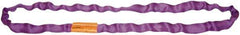 Lift-All - 7' Long x 1" Wide, Polyester Web Sling - 2,100 Lb Choker Capacity, 5/8" Diam Chain, Purple - Benchmark Tooling