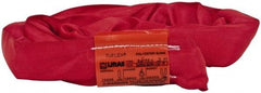 Lift-All - 9' Long x 2" Wide, Polyester Web Sling - 10,600 Lb Choker Capacity, 1-3/8" Diam Chain, Red - Benchmark Tooling