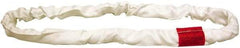 Lift-All - 9' Long x 2-1/8" Wide, Polyester Web Sling - 13,400 Lb Choker Capacity, 1-3/8" Diam Chain, White - Benchmark Tooling