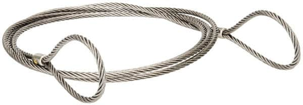 Lift-All - 10' Long, 1,433 Lb Vertical Capacity, Carbon Steel Web Sling - 1,058 Lb Choker Capacity, 1/4" Diam Chain - Benchmark Tooling