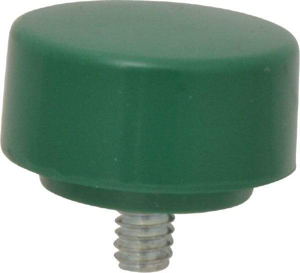 NUPLA - 1-1/4" Face Diam, Grade Tough, Green Soft Face Hammer Tip - 0.4 oz Head, Plastic - Benchmark Tooling