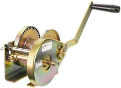 THERN - 2000/850 Lbs. Load Limit Marine Spur Gear Winch - 2,000 Lbs. Line Pull Capacity, 22 Lbs. Force to Lift 1,000 Pounds, 1/4 inch Cable Diameter - Benchmark Tooling