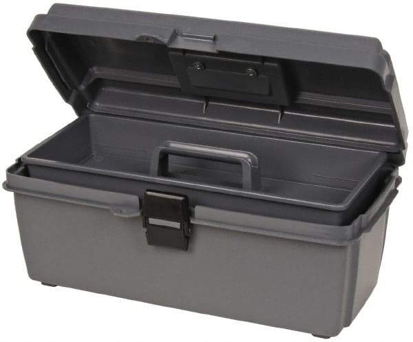 Flambeau - 1 Compartment 1 Tray Utility Tool Box - 14-1/2" Wide x 6-1/8" Deep x 6" High, Copolymer Resin, Gray - Benchmark Tooling