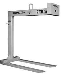 Caldwell - 2,000 Lb Capacity Pallet Lifter - 42" Long x 2" Wide, 3" Eye Thickness, 25" Outside Diameter - Benchmark Tooling