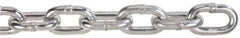 Peerless Chain - 63 Ft. Long, 2650 Lbs. Load Capacity, Carbon Steel Proof Coil Chain - 3 Grade, 1.356 Inch Inside Long x 0.569 Inch Inside Wide - Benchmark Tooling