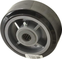 Fairbanks - 5 Inch Diameter x 2 Inch Wide, Polyurethane Caster Wheel - 750 Lb. Capacity, 2-3/16 Inch Hub Length, 3/4 Inch Axle Diameter, Roller Bearing - Benchmark Tooling