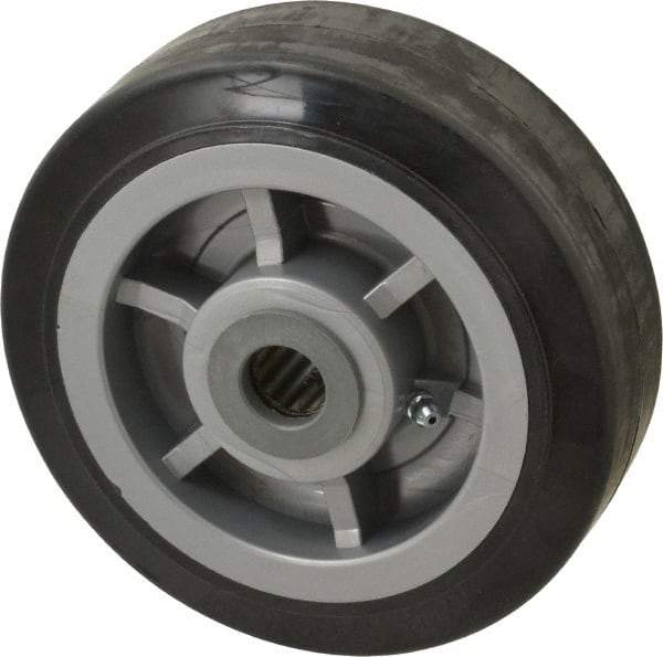 Fairbanks - 6 Inch Diameter x 2 Inch Wide, Polyurethane Caster Wheel - 750 Lb. Capacity, 2-3/16 Inch Hub Length, 3/4 Inch Axle Diameter, Roller Bearing - Benchmark Tooling