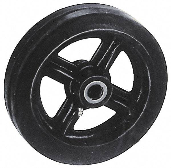 Fairbanks - 12 Inch Diameter x 2-1/2 Inch Wide, Rubber Caster Wheel - 900 Lb. Capacity, 2-3/4 Inch Hub Length, 1 Inch Axle Diameter, Roller Bearing - Benchmark Tooling