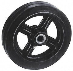 Fairbanks - 12 Inch Diameter x 2-1/2 Inch Wide, Rubber Caster Wheel - 900 Lb. Capacity, 2-3/4 Inch Hub Length, 1 Inch Axle Diameter, Roller Bearing - Benchmark Tooling