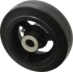 Fairbanks - 6 Inch Diameter x 2 Inch Wide, Rubber Caster Wheel - 410 Lb. Capacity, 2-3/16 Inch Hub Length, 3/4 Inch Axle Diameter, Roller Bearing - Benchmark Tooling