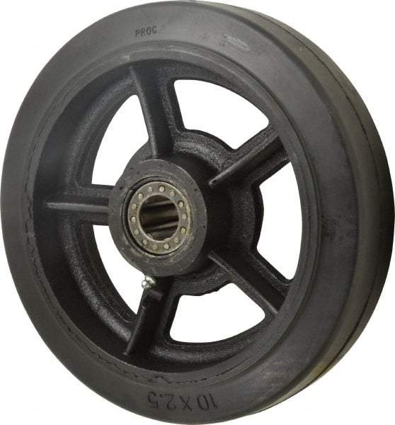 Value Collection - 10 Inch Diameter x 2-1/2 Inch Wide, Rubber Caster Wheel - 800 Lb. Capacity, 2-3/4 Inch Hub Length, 1 Inch Axle Diameter, Roller Bearing - Benchmark Tooling