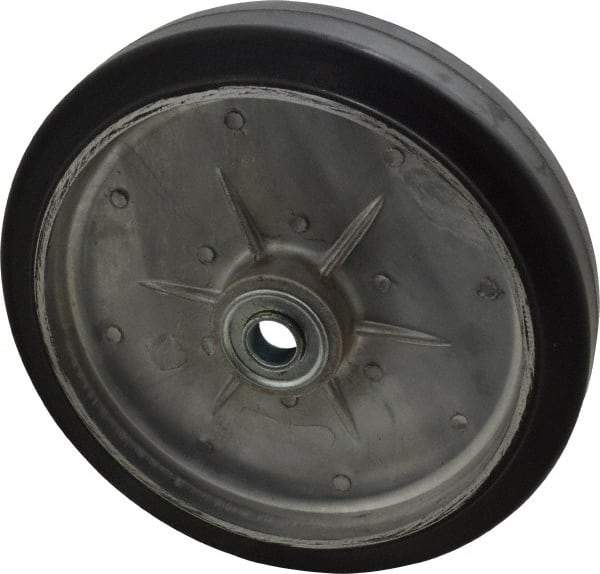 Value Collection - 8 Inch Diameter x 1-5/8 Inch Wide, Rubber Caster Wheel - 450 Lb. Capacity, 2 Inch Hub Length, 5/8 Inch Axle Diameter, Ball Bearing - Benchmark Tooling