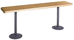 Made in USA - 8' Long x 9-1/2" Wide x 1-1/4" Thick, Maple Wood Bench Seat - Order Pedestals Separately - Benchmark Tooling