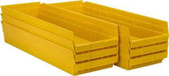 Akro-Mils - 23-5/8" Deep, Yellow Hopper Shelf Bin - 4" High x 8-3/8" Wide x 23-5/8" Long - Benchmark Tooling