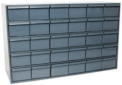 Durham - 30 Drawer, Small Parts Steel Storage Cabinet - 11-3/4" Deep x 33-3/4" Wide x 21-1/8" High - Benchmark Tooling