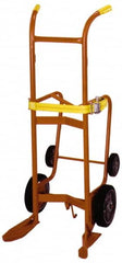 Wesco Industrial Products - 1,000 Lb Load Capacity, 55 Gal Drum Hand Truck - 23-3/4" Wide x 57-1/2" High, 4 Wheels - Benchmark Tooling