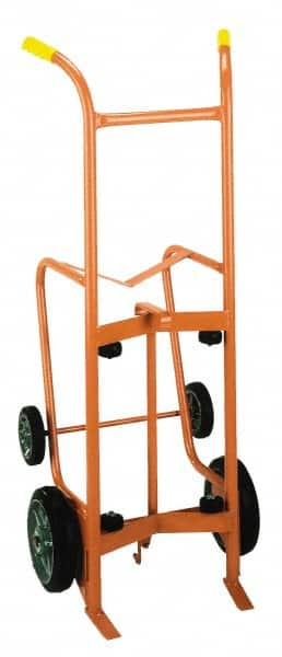 Wesco Industrial Products - 1,000 Lb Load Capacity, 55 Gal Drum Hand Truck - 24" Wide x 56" High, 4 Wheels - Benchmark Tooling