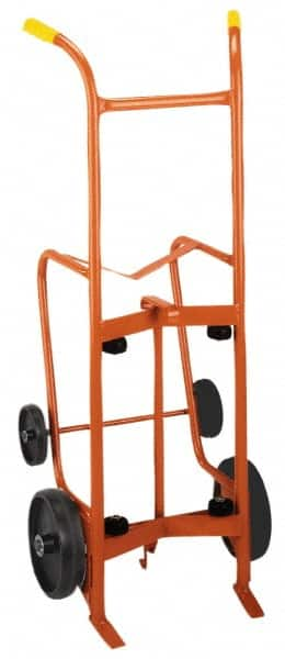 Wesco Industrial Products - 1,000 Lb Load Capacity, 55 Gal Drum Hand Truck - 24" Wide x 56" High, 4 Wheels - Benchmark Tooling