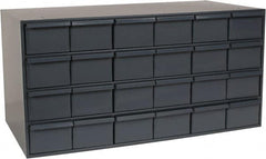 Durham - 24 Drawer, Small Parts Steel Storage Cabinet - 17-1/4" Deep x 33-3/4" Wide x 17" High - Benchmark Tooling