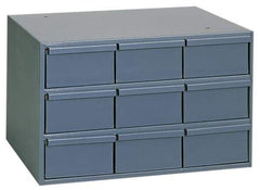 Durham - 9 Drawer, Small Parts Steel Storage Cabinet - 11-5/8" Deep x 17-1/4" Wide x 10-7/8" High - Benchmark Tooling