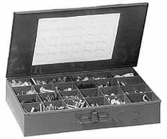 Value Collection - 168 Piece, 1/4x1 to 3/4 x 3-1/2, Steel Lag Screw Assortment - Hex Head, Hex Drive, 1 to 3-1/2" Long, Zinc-Plated Finish - Benchmark Tooling