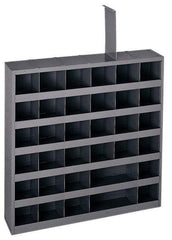 Durham - 36 Bin Bin Shelving Unit with Removable Dividers - 23-3/4 Inch Overall Width x 4-3/4 Inch Overall Depth x 23-3/4 Inch Overall Height, Gray Steel Bins - Benchmark Tooling