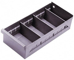 Durham - 11-3/4" Deep, Gray Steel Drawer Bin - 2-3/4" High x 5-3/8" Wide x 11-3/4" Long - Benchmark Tooling