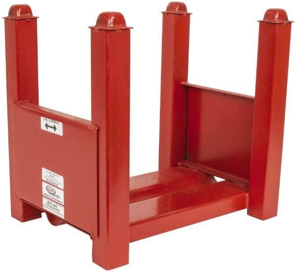 Made in USA - 3,750 Lb Capacity, Orange Stocking Modular Steel Bar Storage Stack - 14" Wide x 17" High - Benchmark Tooling