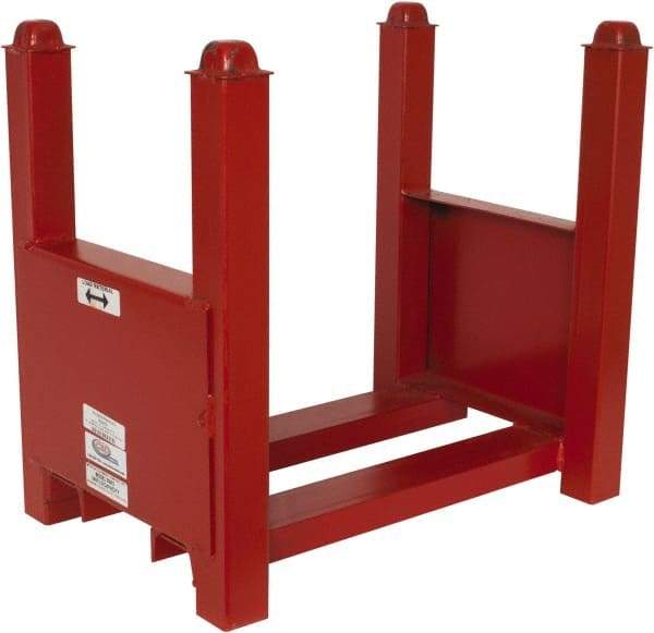 Made in USA - 5,600 Lb Capacity, Orange Stocking Modular Steel Bar Storage Stack - 15" Wide x 20" High - Benchmark Tooling