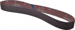 Norton - 2" Wide x 48" OAL, 36 Grit, Aluminum Oxide Abrasive Belt - Aluminum Oxide, Very Coarse, Coated, X Weighted Cloth Backing, Series R228 - Benchmark Tooling