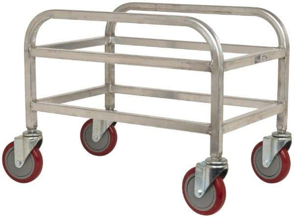 Win-Holt - 16" Wide x 24" Long x 19" High Tote Cart - 1 Slot, 1 Tote, Aluminum - Benchmark Tooling