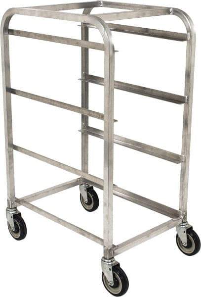 Win-Holt - 19" Wide x 27" Long x 41" High Tote Cart - 3 Slot, 3 Tote, Aluminum - Benchmark Tooling