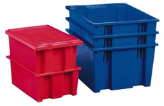 Akro-Mils - 3.7 Cu Ft, 100 Lb Load Capacity Blue Polyethylene Tote Container - Stacking, Nesting, 29-1/2" Long x 19-1/2" Wide x 15" High - Benchmark Tooling