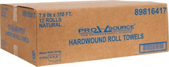 PRO-SOURCE - Hard Roll of 1 Ply Natural Paper Towels - 8" Wide, 350' Roll Length, Fits Dispenser Pro-Source: 56590672, 56590698, 56590706,56590714, 56590565, 5659057, Kimberly Clark: 09767, 09990, 09746, 09996 GP: 54338, 56201 - Benchmark Tooling