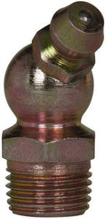 Value Collection - 45° Head Angle, 1/8 NPT Steel Standard Grease Fitting - 11.11mm Hex - Benchmark Tooling