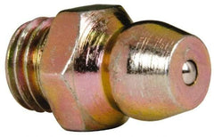 Value Collection - Straight Head Angle, 1/4-28 Steel Standard Grease Fitting - 7.94mm Hex - Benchmark Tooling