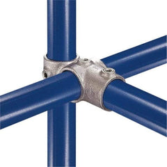 Kee - 1" Pipe, Socket Tee & Crossover, Malleable Iron Tee & Crossover Pipe Rail Fitting - Galvanized Finish - Benchmark Tooling