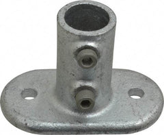Kee - 3/4" Pipe, Railing Flange, Malleable Iron Flange Pipe Rail Fitting - Galvanized Finish - Benchmark Tooling