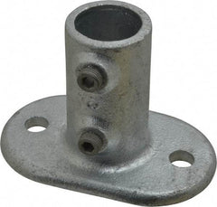 Kee - 1" Pipe, Railing Flange, Malleable Iron Flange Pipe Rail Fitting - Galvanized Finish - Benchmark Tooling
