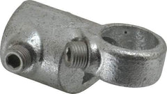 Kee - 3/4" Pipe, Adjustable Side Outlet Tee, Malleable Iron Tee Pipe Rail Fitting - Galvanized Finish - Benchmark Tooling