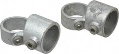 Kee - 1-1/4" Pipe, Adjustable Side Outlet Tee, Malleable Iron Tee Pipe Rail Fitting - Galvanized Finish - Benchmark Tooling