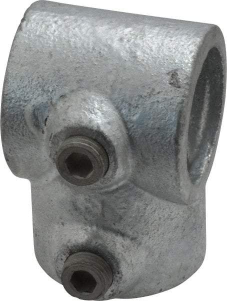Kee - 1" Pipe, Single Socket Tee, Malleable Iron Tee Pipe Rail Fitting - Galvanized Finish - Benchmark Tooling