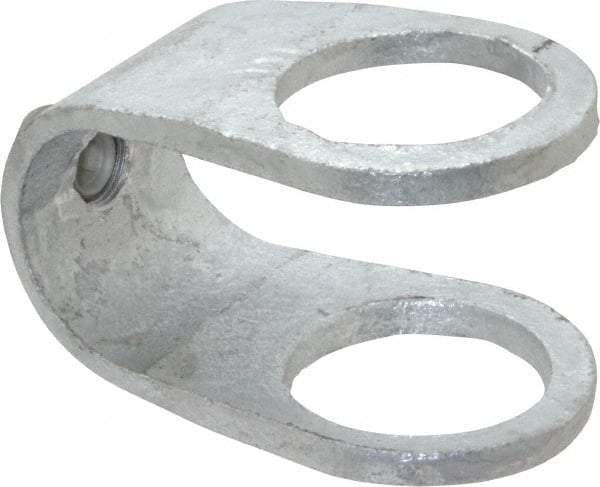 Kee - 1-1/4" Pipe, Clamp-On Crossover, Malleable Iron Cross Pipe Rail Fitting - Galvanized Finish - Benchmark Tooling