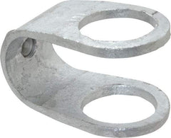 Kee - 1-1/4" Pipe, Clamp-On Crossover, Malleable Iron Cross Pipe Rail Fitting - Galvanized Finish - Benchmark Tooling