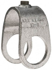 Kee - 1-1/2" Pipe, Clamp-On Crossover, Malleable Iron Cross Pipe Rail Fitting - Galvanized Finish - Benchmark Tooling
