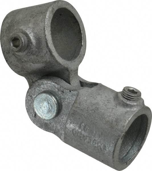 Kee - 1" Pipe, Malleable Iron Swivel Socket Pipe Rail Fitting - Galvanized Finish - Benchmark Tooling