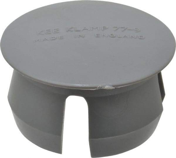 Kee - 2" Pipe, Plastic Plug Pipe Rail Fitting - Gray - Benchmark Tooling