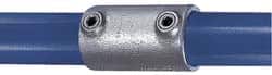 Kee - 3/4" Pipe, Malleable Iron Straight Coupling Pipe Rail Fitting - Galvanized Finish - Benchmark Tooling