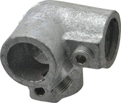 Kee - 3/4" Pipe, Side Outlet Elbow, Malleable Iron Elbow Pipe Rail Fitting - Galvanized Finish - Benchmark Tooling